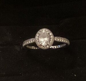 AUTHENTIC PANDORA CLASSIC ELEGANCE RING  SILVER HALO SIZE 58 (US 8.5 ) WITH BOX